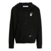 FW21 Pattern Printing Zipper Hooded Jacket Loose Fit Black