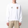 FW21 Pattern Round Neck Pullover Loose Fit White