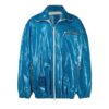 FW21 Plaid Bright Zipper Jacket Loose Fit Blue