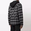 FW21 Plaid hooded Long Sleeves Shirt Loose Fit Black