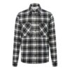 FW21 Plaid Large Arrow Printing Pattern Long Sleeves Shirt Version Black