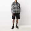 FW21 Plaid Large Arrow Printing Pattern Long Sleeves Shirt Version Black