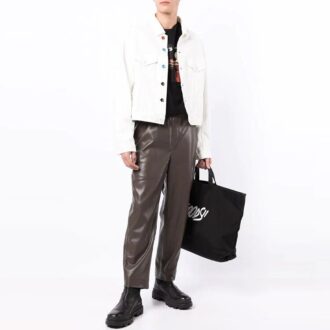 FW21 Solid Color Button Straight Denim Jacket Version White FW21 Solid Color Button Straight Denim Jacket Version White