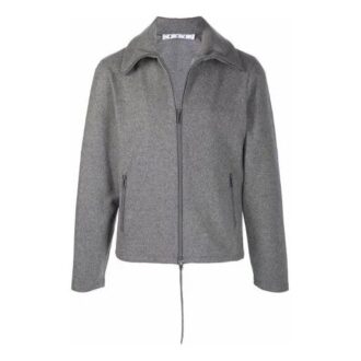 FW21 Solid Color lapel Zipper Jacket Version Gray