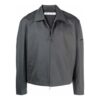 FW21 Zipper Solid Color lapel Jacket Version Gray