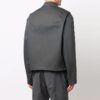 FW21 Zipper Solid Color lapel Jacket Version Gray