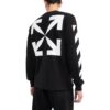 FW22 Arrow Stripe Printing Round Neck Pullover Long Sleeves Version Black