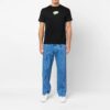 FW22 Back Logo Printing Round Neck Short Sleeve Slim Fit Version Black