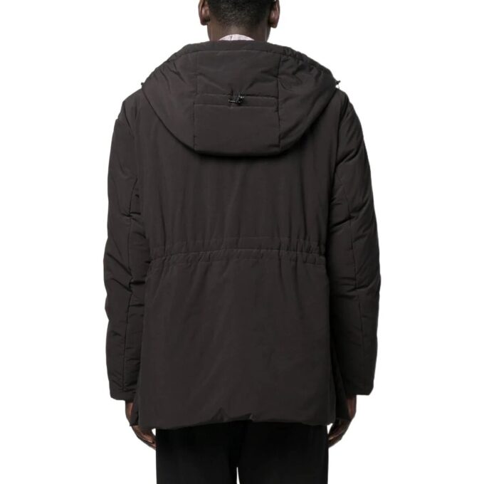 Zip-Up Long-Sleeved Padded Jacket “Black”