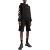 FW22 Logo Printing Drawstring hooded Long Sleeves Version Black