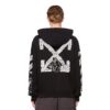 FW22 Logo Printing Drawstring hooded Long Sleeves Version Black