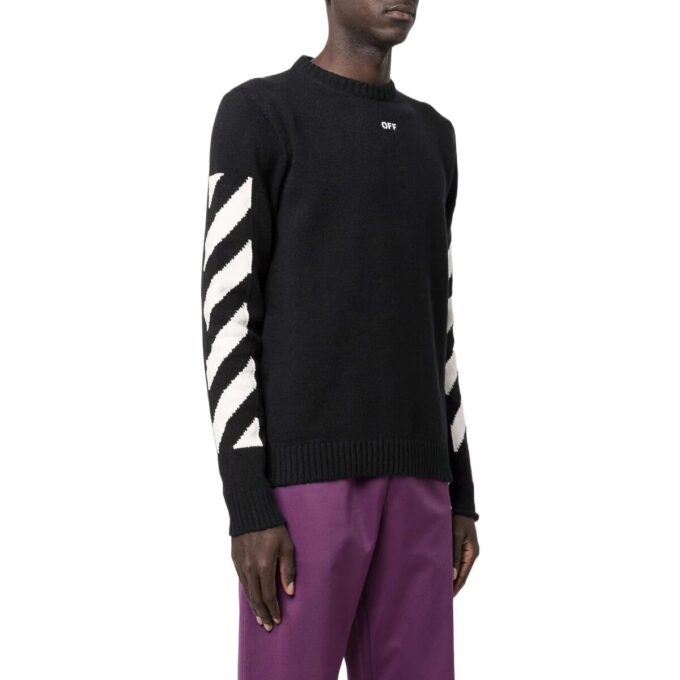 FW22 Round Pullover “Black White”