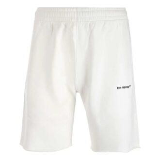FW22 Solid Color Logo Printing Large Shorts Version White
