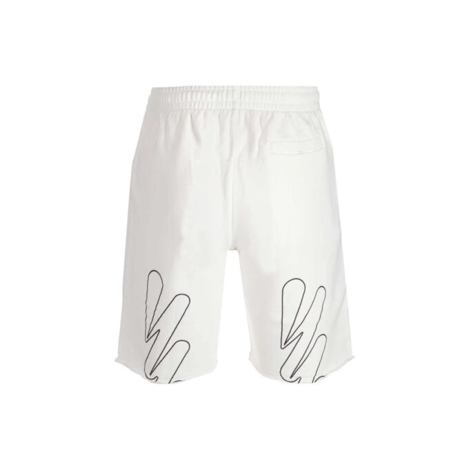 FW22 Solid Color Logo Printing Large Shorts Version White