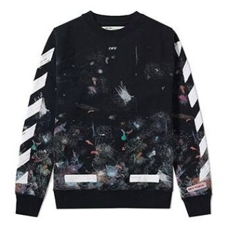 Galaxy Brushed Print Sweatshirt “Black”