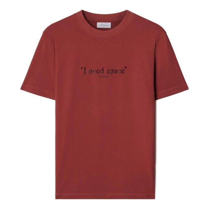 Give Me Space Cotton T-shirt “Dark Brick-red Shade”
