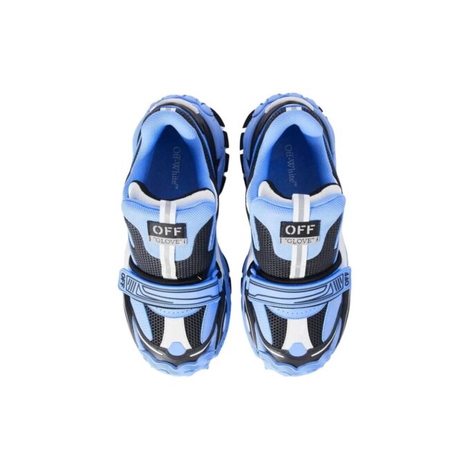 Glove slip-on Sneakers “Light Blue Black”