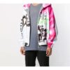 Goretex Graffiti Printing Hooded Jacket Men Multicolor