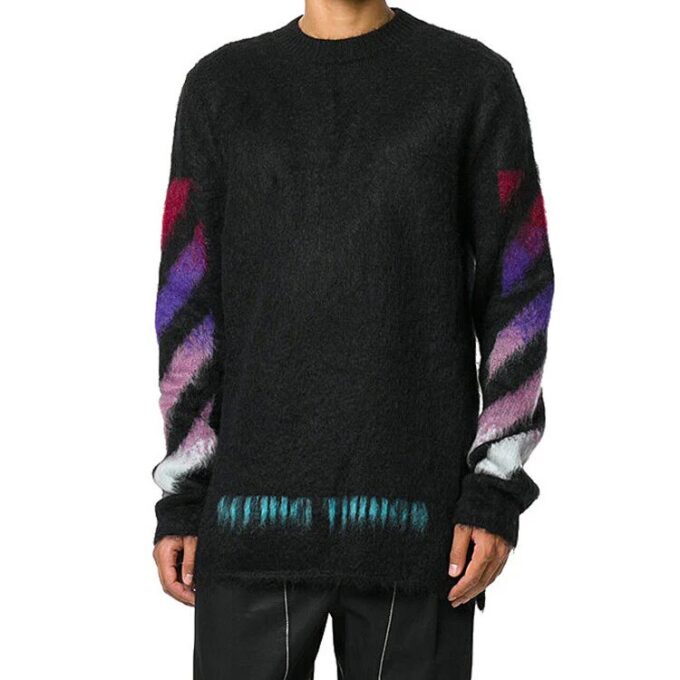 Gradient Mohair Sweater Men Black