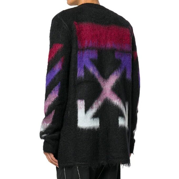 Gradient Mohair Sweater Men Black