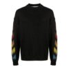 Gradient Slogan Logo Sweater Men’ s Black