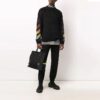 Gradient Slogan Logo Sweater Men’ s Black
