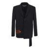 Graf Coupe” Strap Rel Single-breasted Blazer “Black”