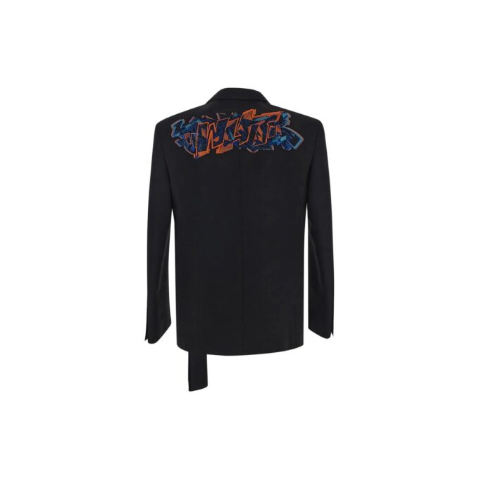 Graf Coupe” Strap Rel Single-breasted Blazer “Black”