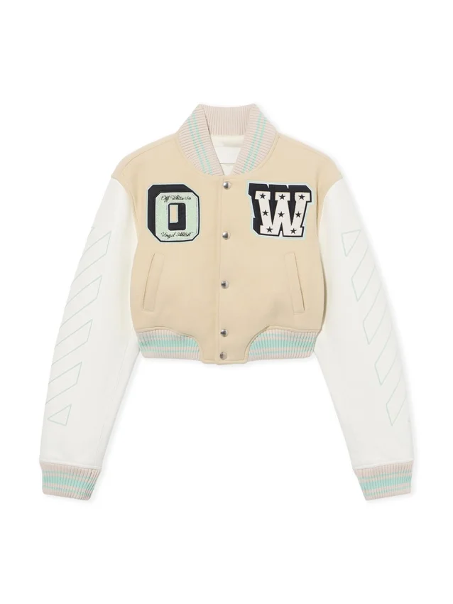 Graffiti Crop Varsity Jacket Graffiti Crop Varsity Jacket