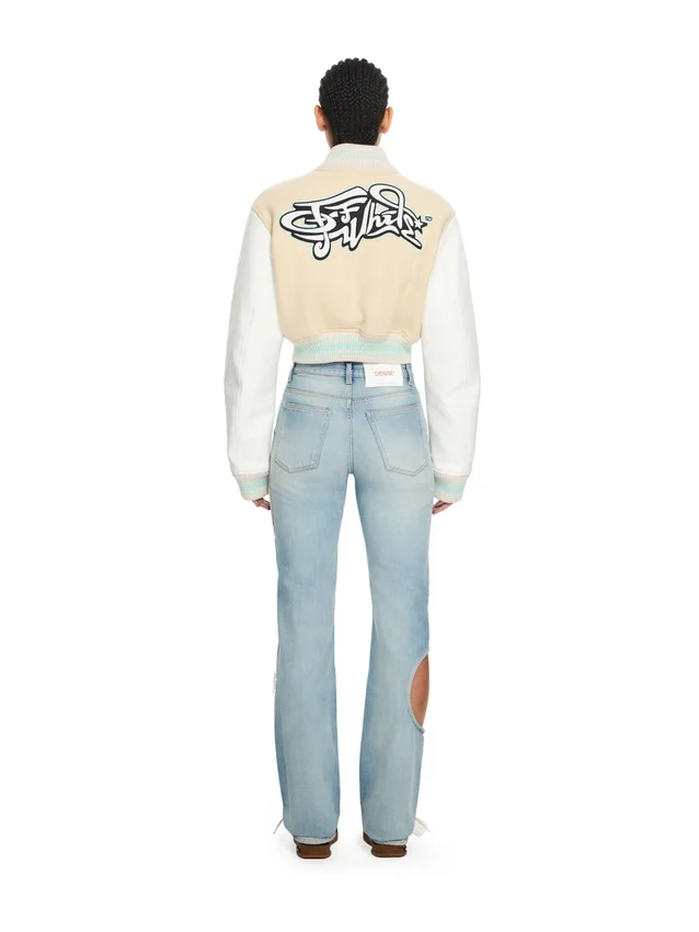 Graffiti Crop Varsity Jacket Graffiti Crop Varsity Jacket