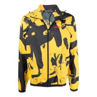 Graffiti Printing Detachable Sleeve Jacket Version Yellow