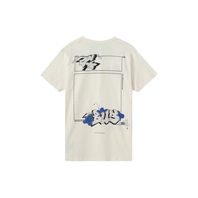 Graffiti Printing Short Sleeve White
