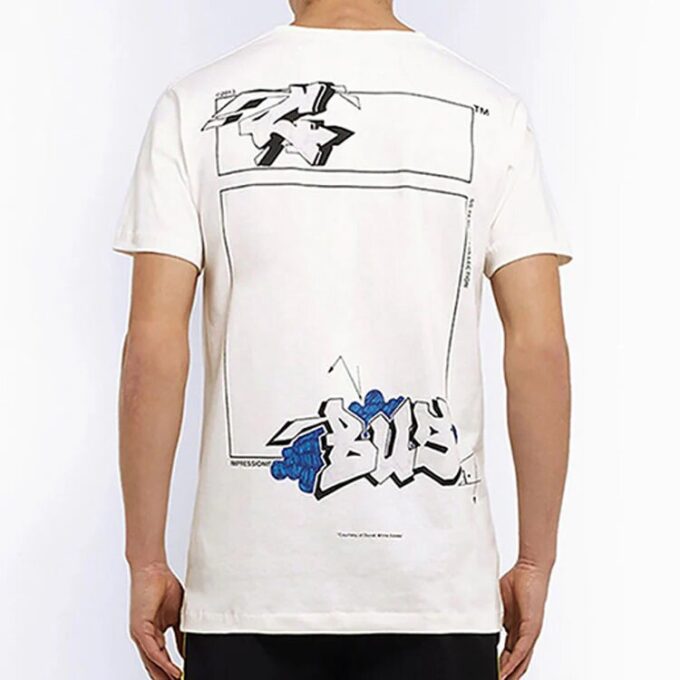 Graffiti Printing Short Sleeve White