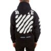 Graffiti Stripe Hoodec Fleece Men Black