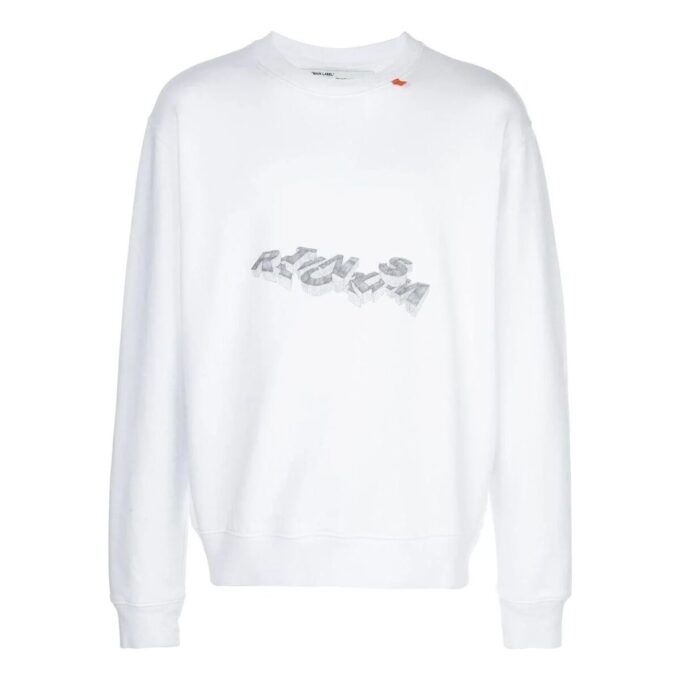 Graphic Arrows Printed Sweatshirt “White”