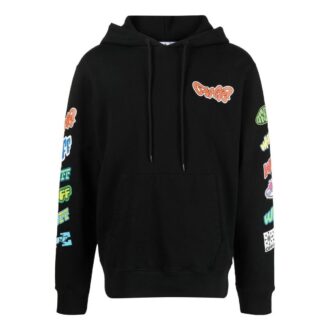 graphic-print Cotton Hoodie “Black”