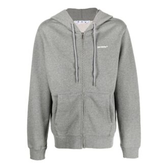 graphic-print Drawstring Hoodie “Grey”