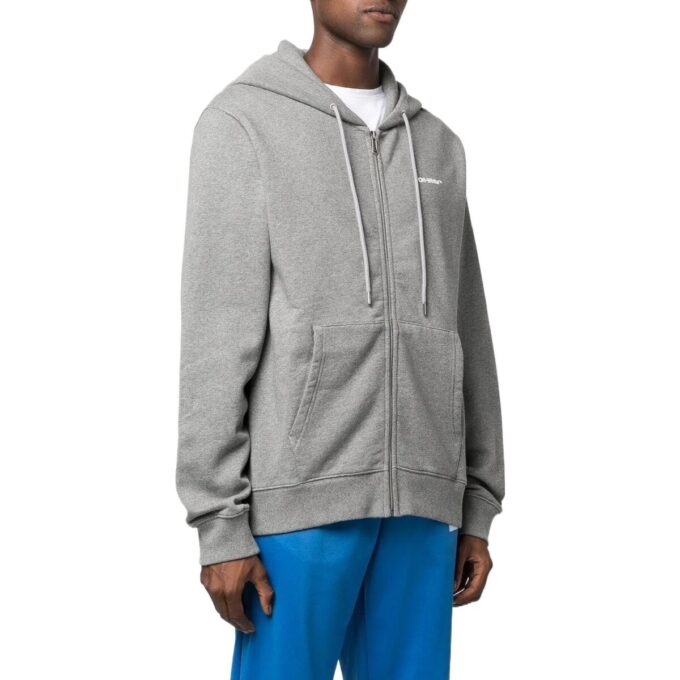 graphic-print Drawstring Hoodie “Grey”