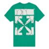 Green Fence Arrows T-Shirt Arrow Printing Short Sleeve