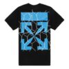 Green Fence Arrows T-Shirt Arrow Printing Short Sleeve Black