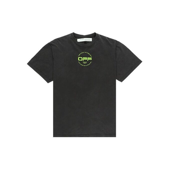 Hand Logo Slim T-Shirt Short Sleeve Black