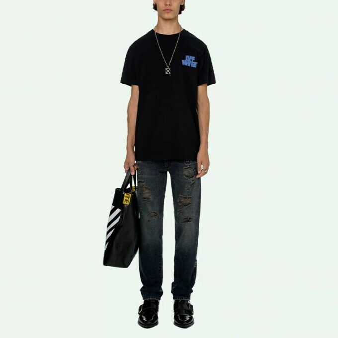 Hands Arrows Tee “Black/Light Blue”