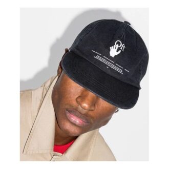 HANDS-OFF Logo Baseball Cap Peaked Cap Black HANDS-OFF Logo Baseball Cap Peaked Cap Black