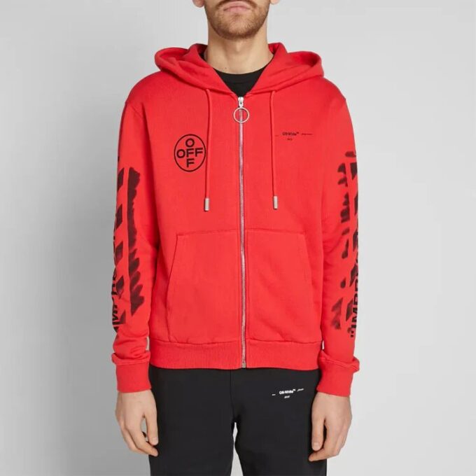 Impressionism Hooded Sweatshirt “Red”