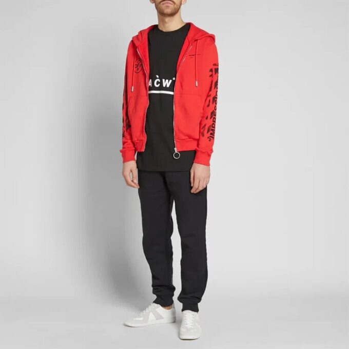 Impressionism Hooded Sweatshirt “Red”