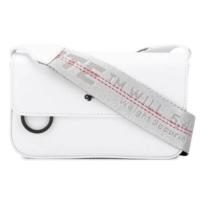 Industrial Logo Shoulder Bag White