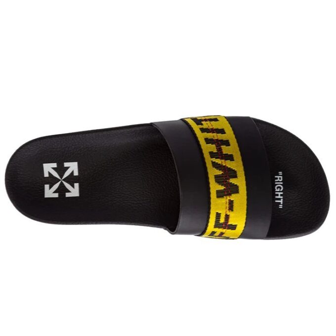 Industrial Tape Slides Slippers Black/Yellow