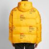 Industrial Zipped Puffer Hooded Down Cotton-padded Jacket Men Yellow