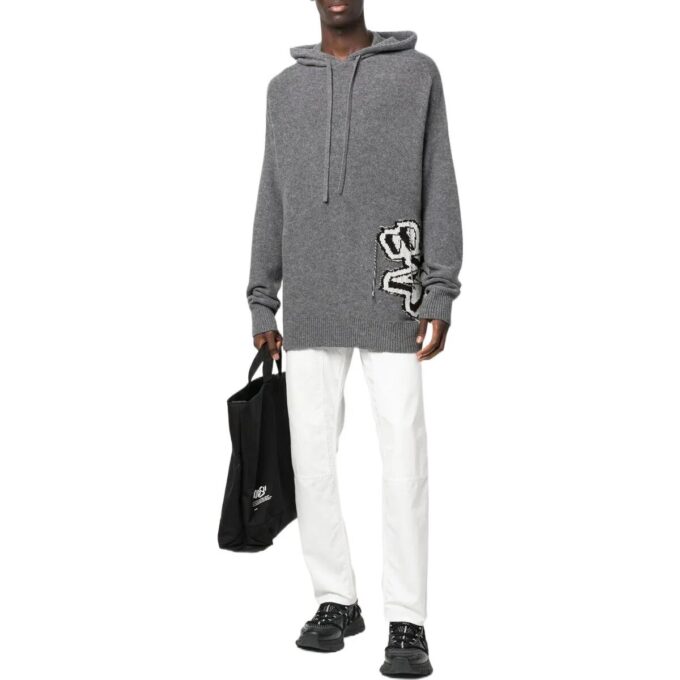 Intarsia Knit Hoodie