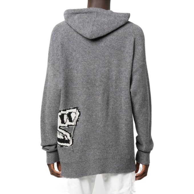 Intarsia Knit Hoodie